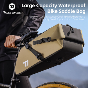 WEST BIKING 10L 大容量全防水自行车座包骑行防刮自行车后座包配件 - Product Image 1
