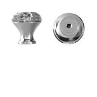 30mm Dia Diamant Cristal Verre Alliage Porte Tiroir Armoire Armoire Tirer Poignée Boutons pour Enfants Cuisine Commode Chambre Salon
