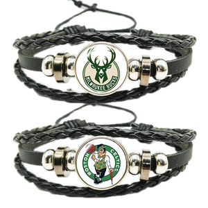 Pulseras de Cuero con Logotipo de Equipo de Baloncesto al por Mayor, Pulsera Deportiva de Alta Calidad de los Golden State Warriors, Chicago <span class=keywords><strong>Bulls</strong></span> - Product Image 4