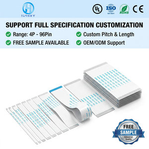 כבל FFC AWM 20624 80C 60V VW-1 <span class=keywords><strong>0.5mm</strong></span> מרווח בין פינים 22~64P 200MM כבל שטוח גמיש באותו צד, כבל סרט שטוח גמיש עבור FPC LCD - Product Image 2