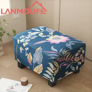 Factory Direct Sales Plain Style All-Inclusive Dust-Proof Footstool Cover Multi-Color Optional For Wedding And Banquet Chairs