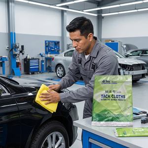 Paños de Malla No Tejida Amarillos MinPar, Empaquetados Individualmente, Fuerte Adhesión al Polvo, para Reacabado Automotriz y Limpieza de Muebles - Product Image 5