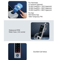 Clavier de contrôle d'accès HFD3-WIFI WiFi Tuya OLED avec lecteur d'empreintes digitales, carte EM/MF, code PIN et déverrouillage à distance par téléphone pour système d'entrée extérieur