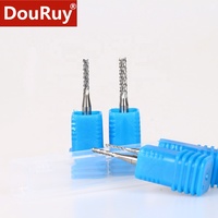 Pisau Pemotong PCB DouRuy 2.2mm-3.175mm Pisau Pemotong Ekor Ikan Pisau Pemotong Jagung Tungsten Carbide Mini End Mill Engraving
