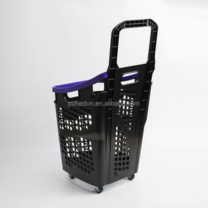 Panier à roulettes en plastique durable et écologique Roues faciles à transporter pour des achats pratiques - Product Image 3