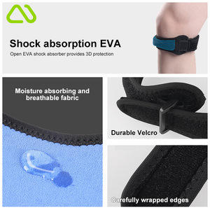 Thể thao bảo vệ đầu gối ổn định Hỗ trợ nén thoáng khí hấp thụ sốc điều chỉnh xương bánh chè dây đeo đầu gối cú đúp - Product Image 4