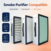 Filter Hepa H13 Filter Karbon Prefilter 3 in 1 Filter 378*278*50 378*278*100mm Pengganti Filter untuk Fume Extractor FES350 Pro