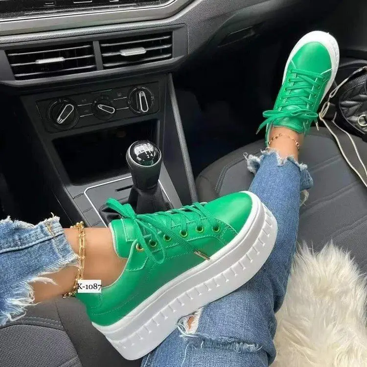 PDEP big size 43 2022 new causal shoes women fashion sneakers platform chunky heel women walking sport shoes