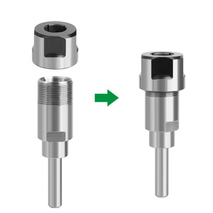 Woodworking Machine Tool Holder 1/4 8mm 12mm 1/2 <b>Extension</b> <b>Rod</b> High Rigidity Steel Milling Cutter Adapter - Product Image 3