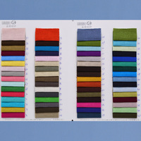 Tissu fin en lin et coton teint uni 175 g/m² pour vêtements et pantalons, prix abordable, fabricant de Guangzhou