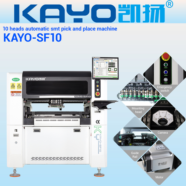 10 Heads Automatic SMT Pick and Place Machine for Small Business PCB Assembly SMD LED Projects