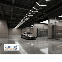 ZT/C205 2cm haut 6500K blanc froid LED flèche forme IP44 alliage d'aluminium Garage atelier lumière avec crochet de suspension de montage