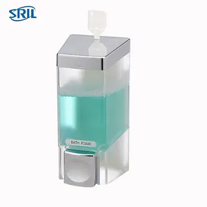 250ML küçük kapasiteli ABS plastik tek el manuel sabunluk kilidi ile otel banyo için