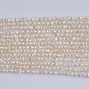 Wholesale Wenchi Model 31320 Zhuji 3-3.5mm Flat White Natural Freshwater <b>Pearls</b> <b>Loose</b> DIY Jewelry Accessories - Product Image 2