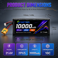 Batterie de drone Yattox Pouch Cell 21,6V 10000mAh longue durée, utilisation industrielle FPV, lithium haute densité énergétique 21700