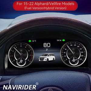 หน้าจอแสดงผลดิจิตอล LCD ขนาด 12.3 นิ้ว สำหรับรถยนต์ TOYOTA Alphard 30 A30 Vellfire ปี 2015-2022 ชุดหน้าปัดดิจิตอลแบบ Virtual Cockpit พร้อมมาตรวัดความเร็ว - Product Image 1