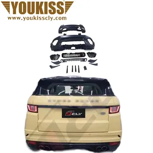 Kap mesin asli Auto Parts U kiss untuk Land Rover Evoque Upgrade SVR Body kit mobil Flog lampu Grille Diffuser belakang dengan Tips