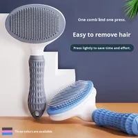 Peigne démêlant pour chiens et chats à un bouton, brosse de toilettage pour animaux de compagnie, nettoyage et brossage des poils, pas cher