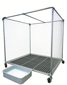 Kilitlenebilir Kapılı, Paslanmaz, Ağır Hizmet Tipi, Dış Mekan, Kaynaklı <span class=keywords><strong>Metal</strong></span> Köpek Kulübesi - Product Image 2