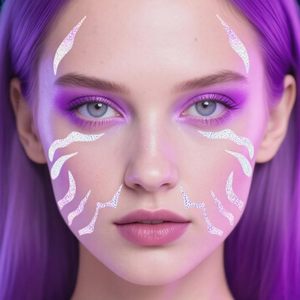 Autocollants de tatouage K-Pop Demon Hunters pour Halloween, autocollants de tatouage pour le maquillage du visage, pour cosplay, fête - Product Image 3