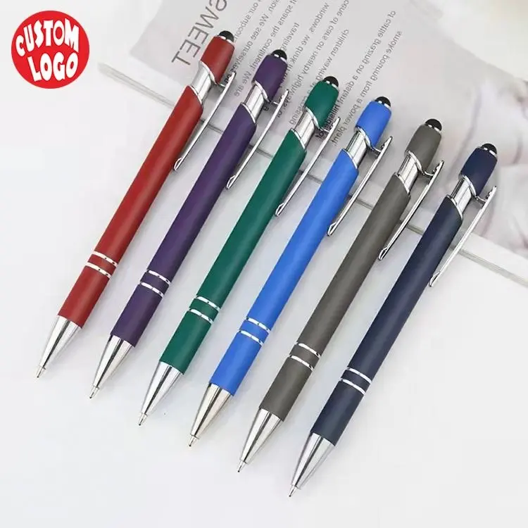 Fast Delivery Low Cost Custom Pens Soft Rubber Touch Screen Stylus Ballpoint Pen Wholesale