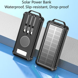 Banque d'alimentation <span class=keywords><strong>solaire</strong></span> d'extérieur avec câble Type-C intégré, charge de plusieurs appareils, banque d'alimentation sans fil magnétique pour le camping et la <span class=keywords><strong>randonnée</strong></span> - Product Image 1