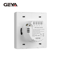 Interrupteurs muraux GEYA norme européenne 86*86mm, interrupteur mural Wifi 1 gang 1 voie, interrupteur intelligent à bouton-poussoir, ligne neutre et ligne sous tension