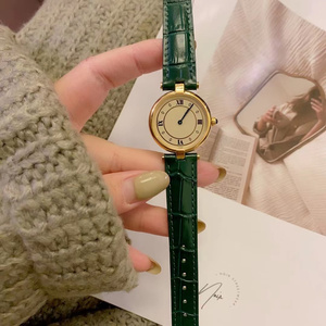 Reloj de Lujo para Mujer 2026, Esfera Redonda con Cristales, Correa de Cuero Genuino, Movimiento Mecánico, Alta Calidad, Estilo Cartieres - Product Image 5