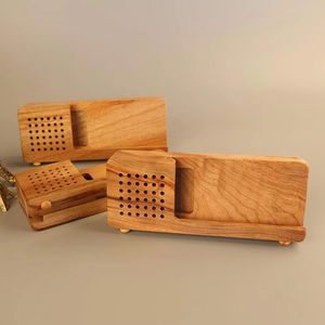 Soporte de Madera Maciza para Teléfono con Grabado Láser/Impresión UV de Logotipo Gratis, Soporte de Escritorio Simple para Teléfono, Soporte Portátil para Tablet - Product Image 1