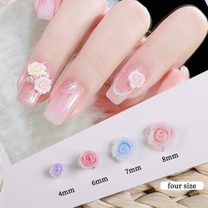 จี้ตกแต่งเล็บเรซิ่นรูปดอกกุหลาบ 3 มิติ ผีเสื้อ สำหรับตกแต่งเล็บ DIY อุปกรณ์เสริมสำหรับทำเล็บ - Product Image 5