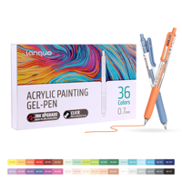 Marqueurs acryliques rétractables à pointe souple, confortables pour l'écriture, ergonomiques, pour longues séances de journalisation, 36 couleurs, 0,7 mm