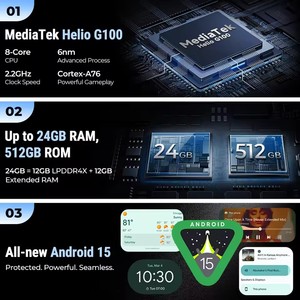 Teléfono Resistente Ulefone Armor 33 LTE, 25500mAh, 512GB ROM, 24GB RAM, 120Hz, 6.9'', NFC, Android 15, 66W, Smartphone en Inglés - Product Image 4
