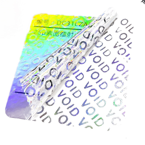 Tùy chỉnh Bảo hành làm mất hiệu lực in ấn nhãn an ninh con dấu nhắc nhở làm mất hiệu lực chống giả Pet dính an Ninh Nhãn cho bao bì - Product Image 5