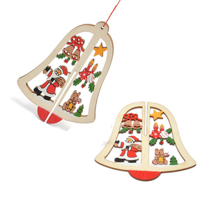 Vente chaude, pendentif <span class=keywords><strong>en</strong></span> <span class=keywords><strong>bois</strong></span> découpé au laser 2D 3D, ornement suspendu, <span class=keywords><strong>décoration</strong></span> d'<span class=keywords><strong>arbre</strong></span> de Noël - Product Image 6