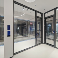Deioux Modernes Minimalistisches Aluminium-Legierungs-Drehfenster mit Jalousie Doppelverglast Maßgefertigte Größe für Badezimmer