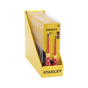 Jeu de tournevis Stanley 2 pièces, lame isolée VDE 1000V, usage électrique - Product Image 1