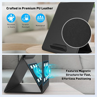 Élégant PU cuir réglable voyage pliable Portable support d'ordinateur portable bureau tablette support ordinateur Riser