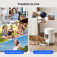Distributeur de nourriture intelligent, écologique, durable et élégant pour animaux de compagnie 2L, pour chiens et chats, avec minuterie Wi-Fi et design robuste