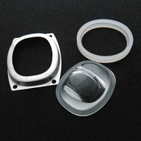 66*55mm led verre optique lentille de 150*130 degrés lentille de diffuseur rectangle pour le réverbère mené