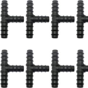 Kit de Accesorios para Riego por Goteo, Conectores de Tubería de PE de 16 mm, Accesorio de Unión de Tubería de Agua de Plástico Negro para Sistema de Riego - Product Image 4