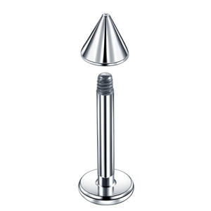 Piercing de <span class=keywords><strong>Labret</strong></span> de Titanio G23 de 16g, Joyería para Perforaciones, Piercing <span class=keywords><strong>Vertical</strong></span> de Cartílago Labial para Niños, Piedra Principal de Zirconia para Regalo - Product Image 6