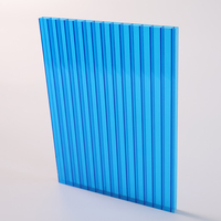 Panneau en polycarbonate creux double couche haute transparence, durable, isolant, pour pare-soleil extérieur