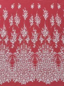 Nuovo disegno del fiore del ricamo della maglia del tessuto francese del pizzo di paillettes abito da sposa di pizzo abito da sposa - Product Image 2