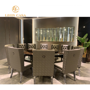 Customized High Quality Wooden Dning <strong>Table</strong> 8 Seater with <strong>Lazy</strong> <strong>Susan</strong> Large Turntable Luxury Round Wood Dining <strong>Table</strong> - Product Image 5