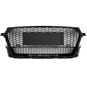 Grille de capot avant en nid d'abeille noire pour <span class=keywords><strong>Audi</strong></span> <span class=keywords><strong>MK3</strong></span> <span class=keywords><strong>TT</strong></span> 2016 2017 2018 2019 2020 noir brillant pour style de voiture TTRS - Product Image 1