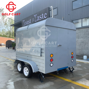 Color personalizado Camiones De Comida/BBQ Food Trucks Pizza Food Cart With Wheels Mobile Food Concession Trailers Horse Cart Trailer - Product Image 3