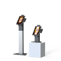 Kiosque de commande automatique à écran tactile de 15,6 pouces, design fin, support de sol, comptoir, montage mural