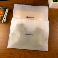 Sac refermable réutilisable en CPE dépoli avec fermeture éclair coulissante pour vêtements, accessoires et articles de toilette avec trou de ventilation