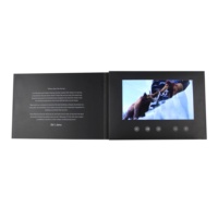Brochure vidéo personnalisée la plus vendue livret d'invitation vidéo cadeau LCD 7 pouces de haute qualité