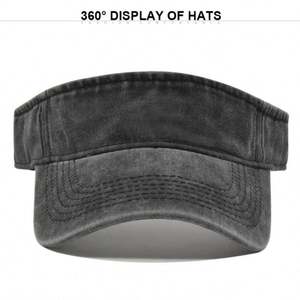 Gorra de béisbol vintage de algodón desgastado con corona abierta para coleta, visera de verano, sombrero de golf y tenis - Product Image 3